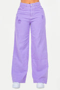 American Bazi High Waist Distressed Wide Leg Jeans
