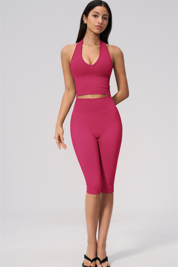 The New Allure Halter Top Capri Leggings 2-Piece Set