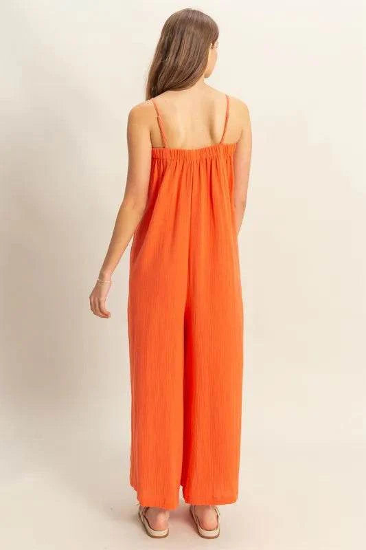 HYFVE Double Gauze Super Flowy Cami Jumpsuit
