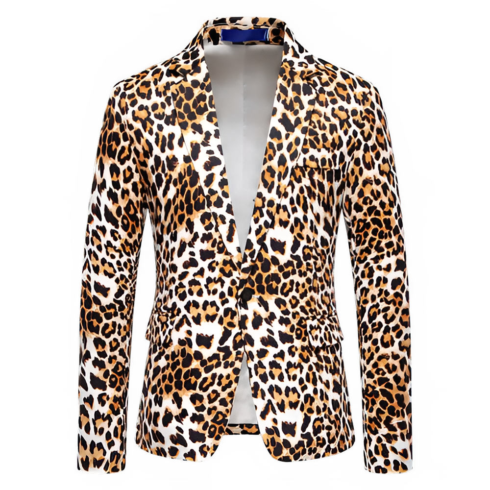 Men's Suit Jacket Leopard Print Suit Business Casual Party Suit Jacket Men Blazer  Coat Men