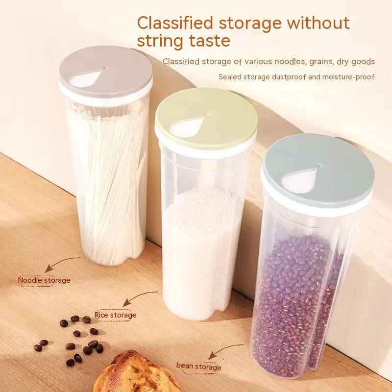 Round Noodles Kitchen Storage Box Sealed