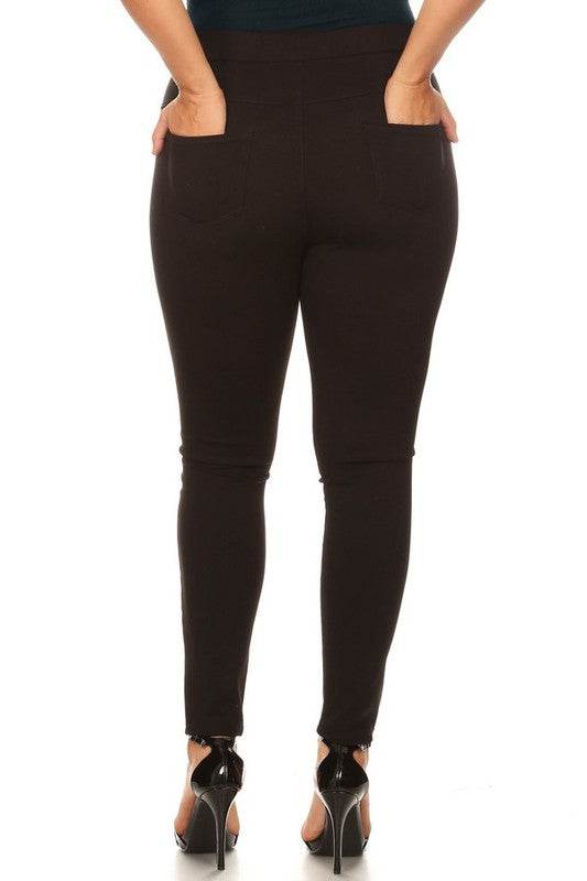 Lady's Plus Size Ponte Pants - PLUS SIZE