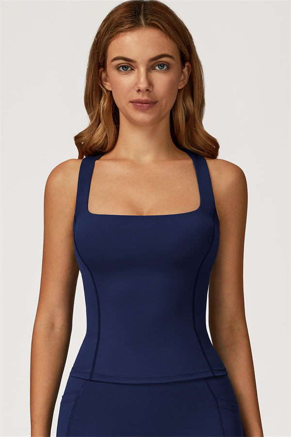 The Glacier Crop Tank Flared Leggings 2-Piece Set