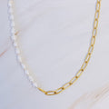Freshwater Pearls And Chain Necklace