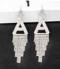 Fashion Jewelry 925 Silver Needle Ornaments Rhinestone Letter B Earrings Banquet Tassel Ear Ornaments Female