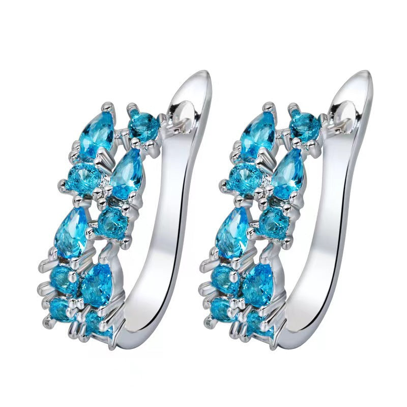 Free Diamond Crystal Zircon Ear Clip Affordable Luxury Earrings Women