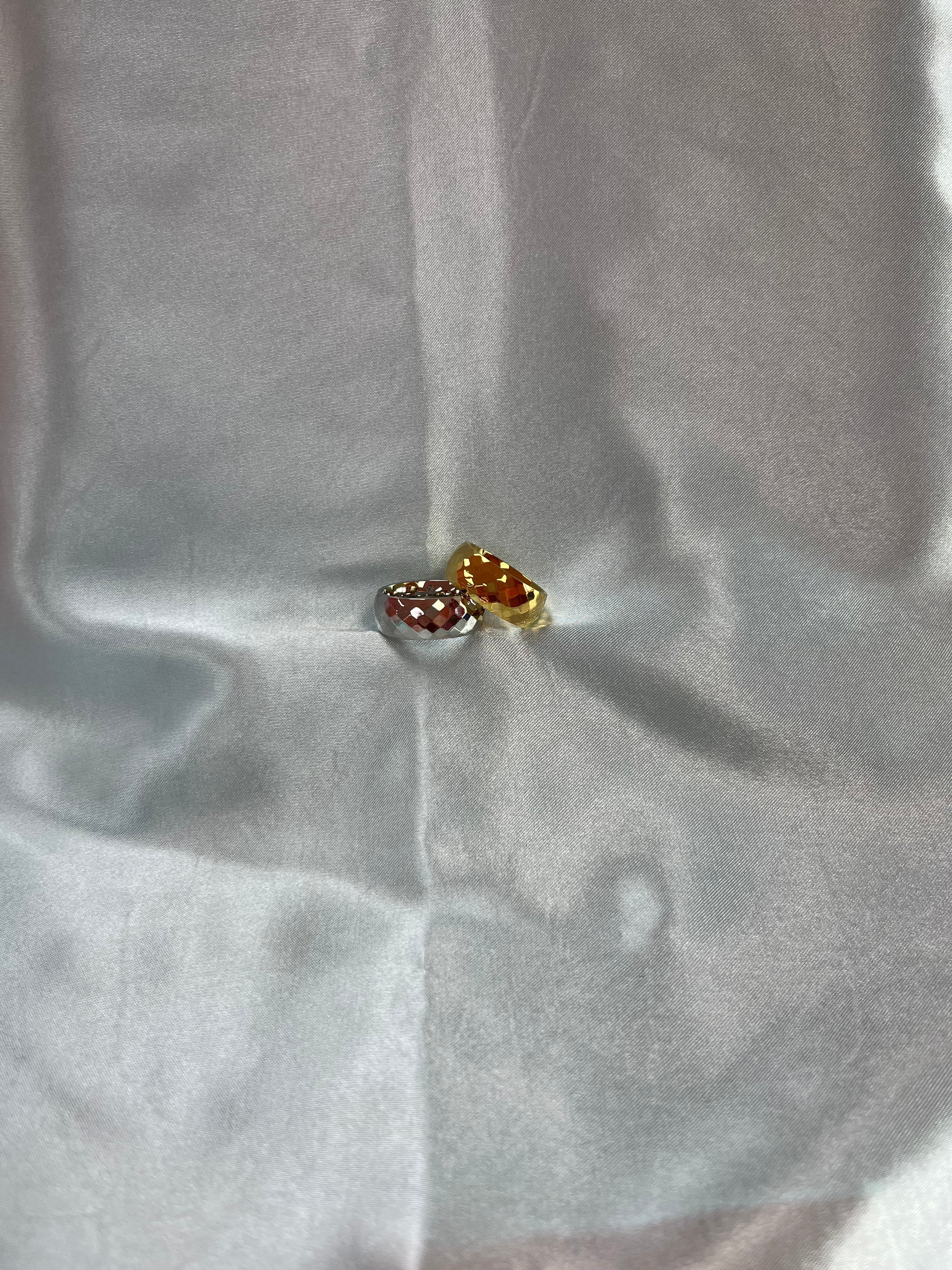 Crushed Diamond Titanium Ring