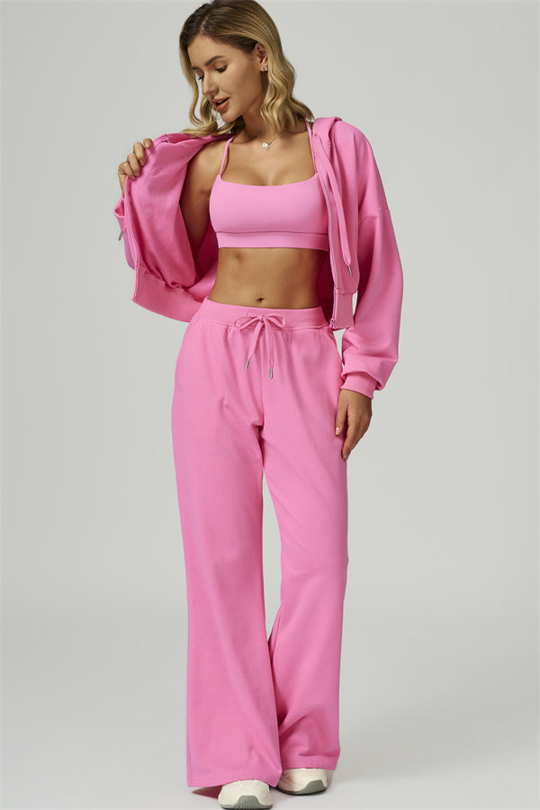 The FlexFit Crop Hoodie Pants 2-Piece Set