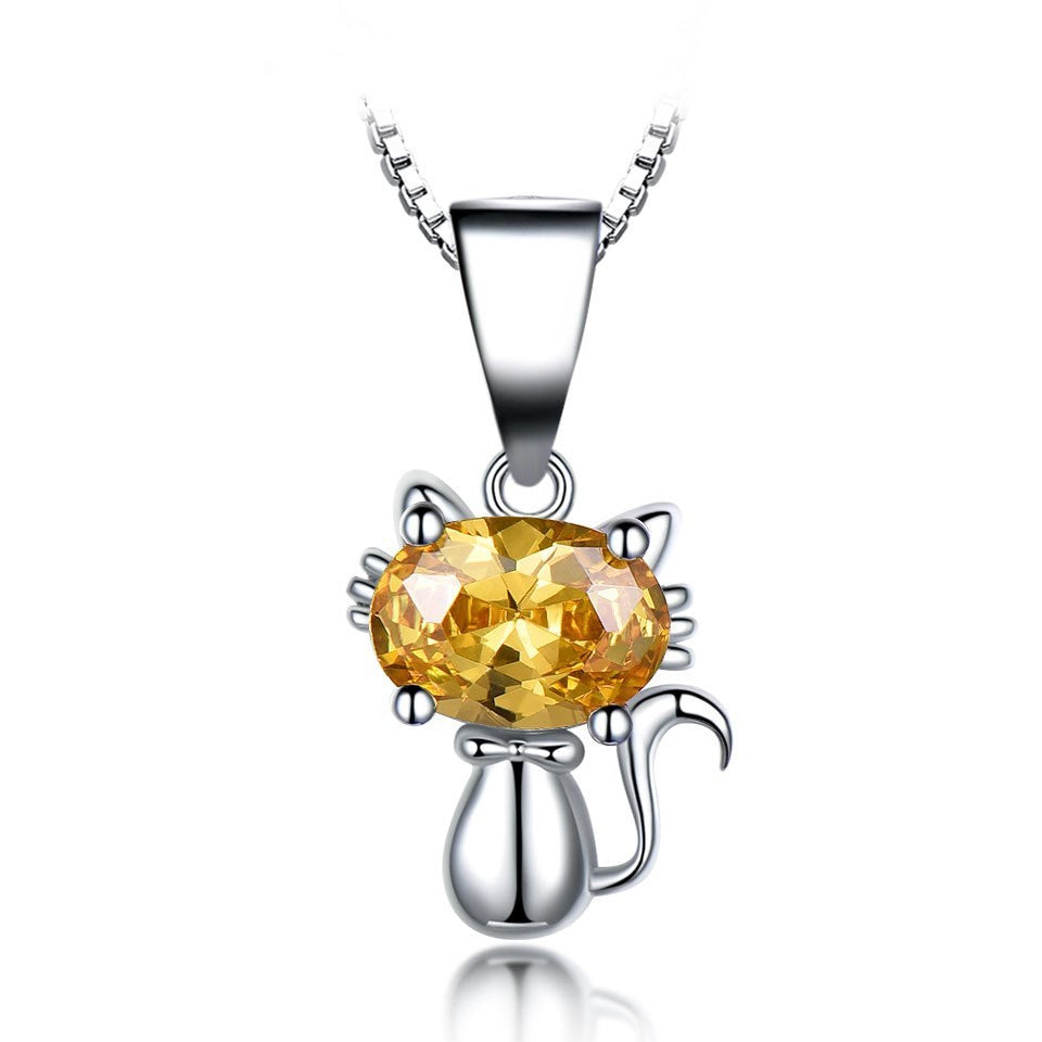 Cat body Topaz GEM PENDANT