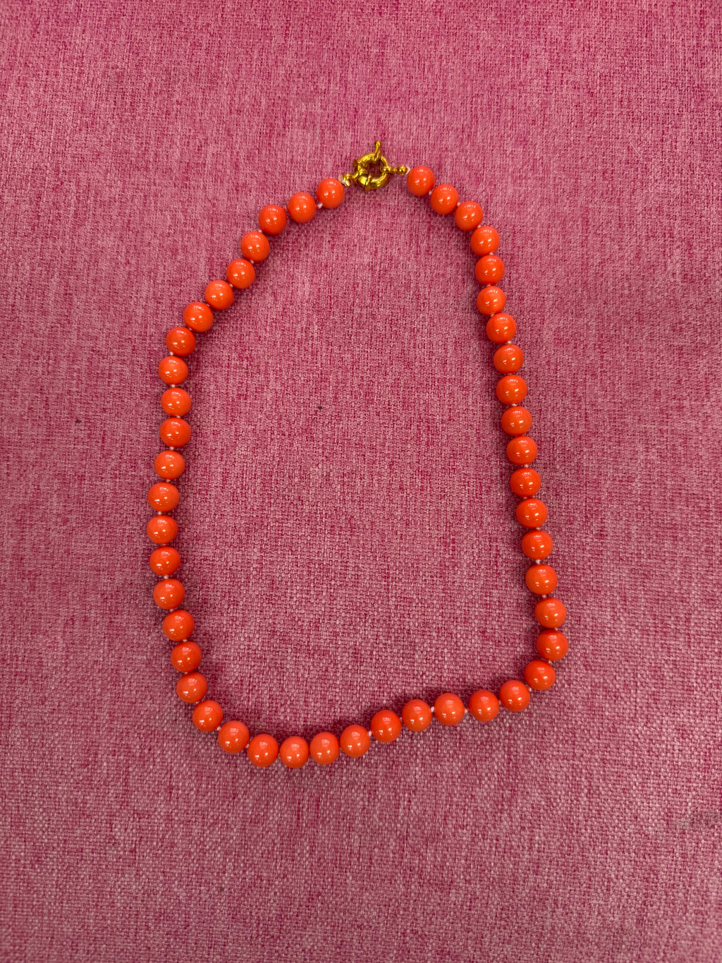 Salmon Beaded Necklace