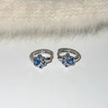Free Female Diamond Studded Love Cat Foot Earrings