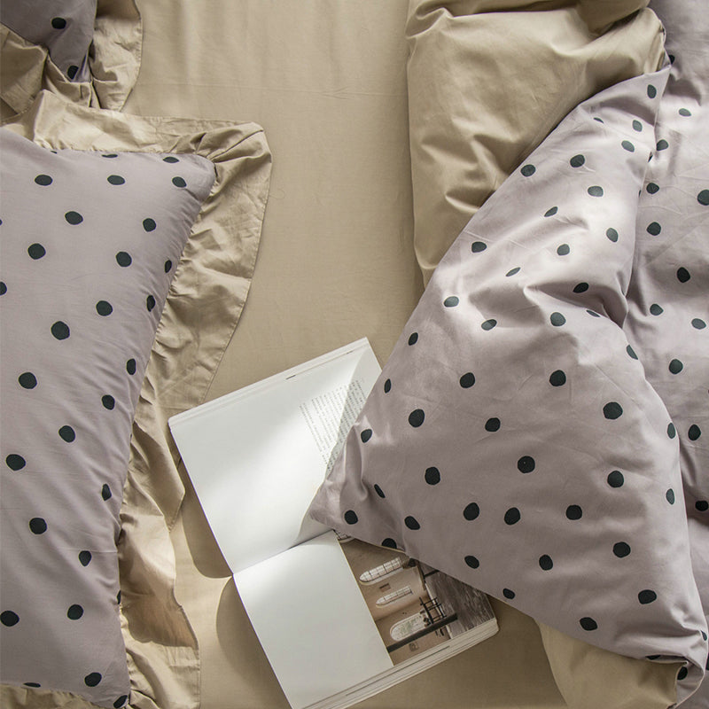 Korean  Love Duvet Cover Sheet Princess Style Girl Heart Bed