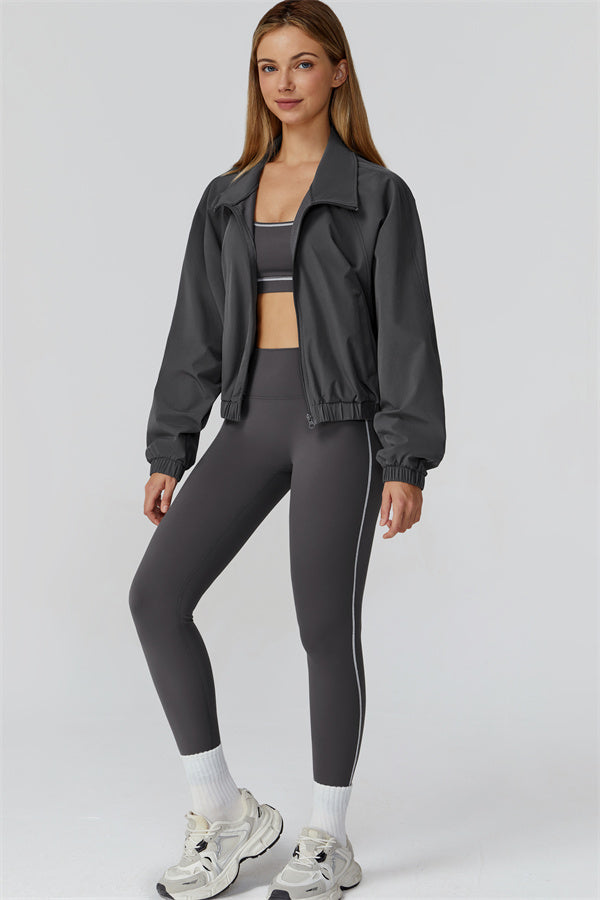 The Venus Zip Jacket Sports Bra Leggings 3-Piece Set