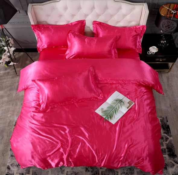 Bed Sheet Quilt Cover Naked Sleep Cool Silk Single Three Piece Set