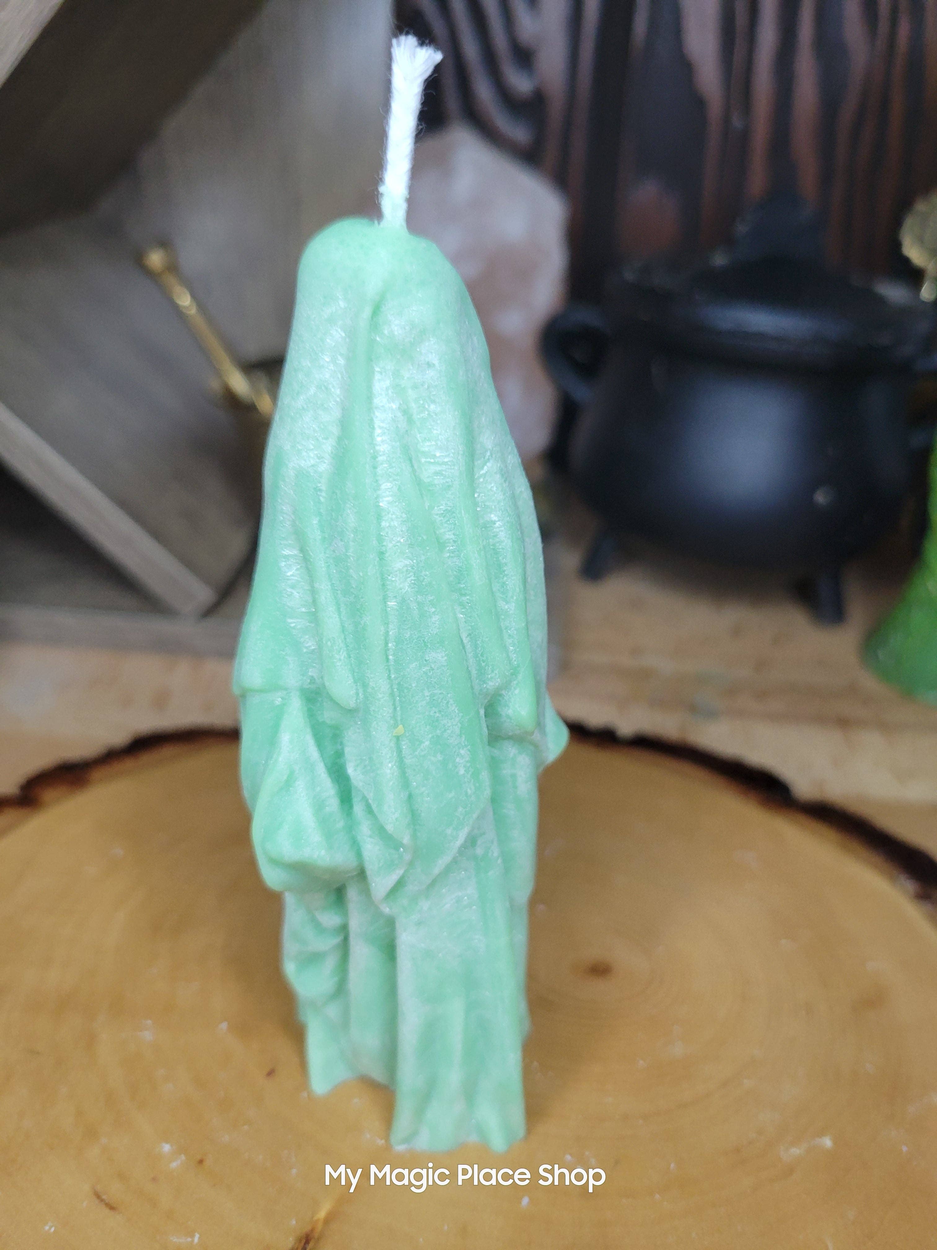 Ghost Handmade Candle , Palm wax Candle , Halloween Candle , white Ghost candle: Pink