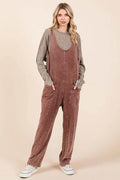 Mittoshop Mineral Wash Relaxed Fit Sleeveless Harem Jumpsuit