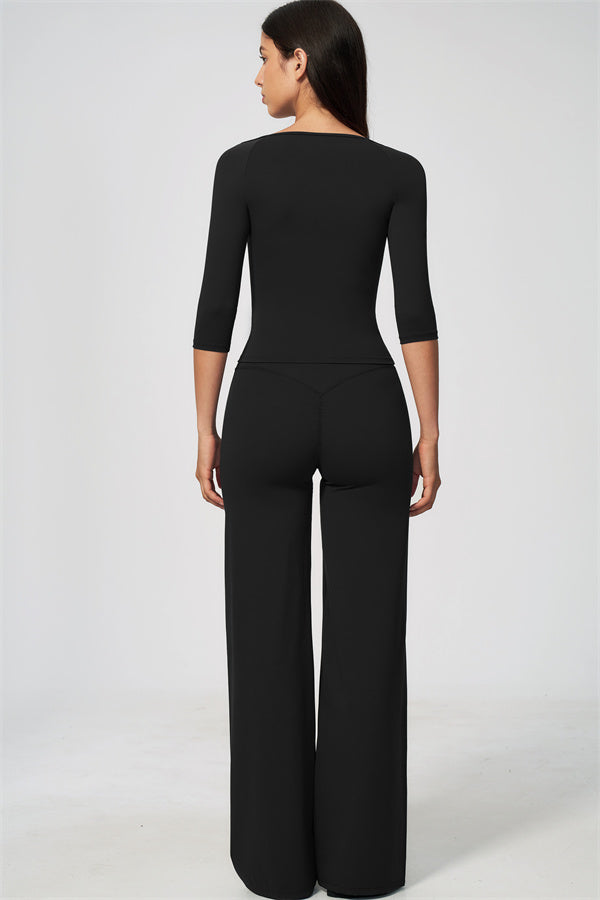 The RiseFit Half-Sleeve T-Shirt Straight Leg Pants 2-Piece Set