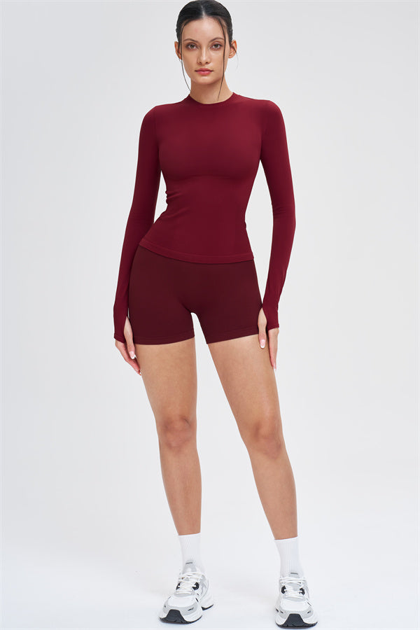 The Whim Long Sleeve T-shirt Shorts 2-Piece Set