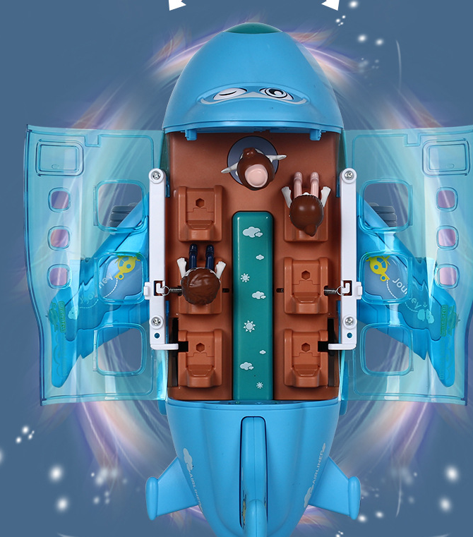 Electric Universal Cartoon Airplane Lights Music Rotation