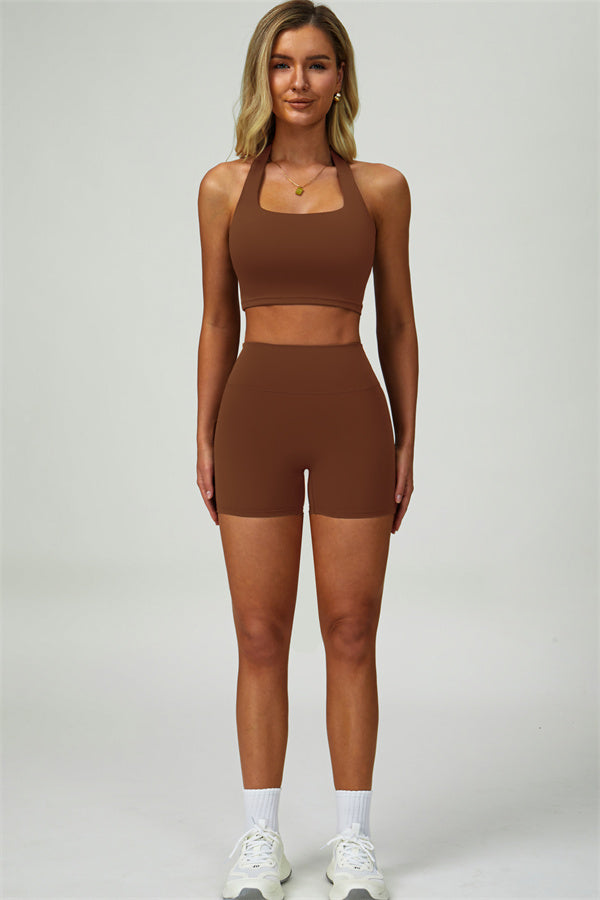 The Elixir Halter Crop Top Shorts 2-Piece Set