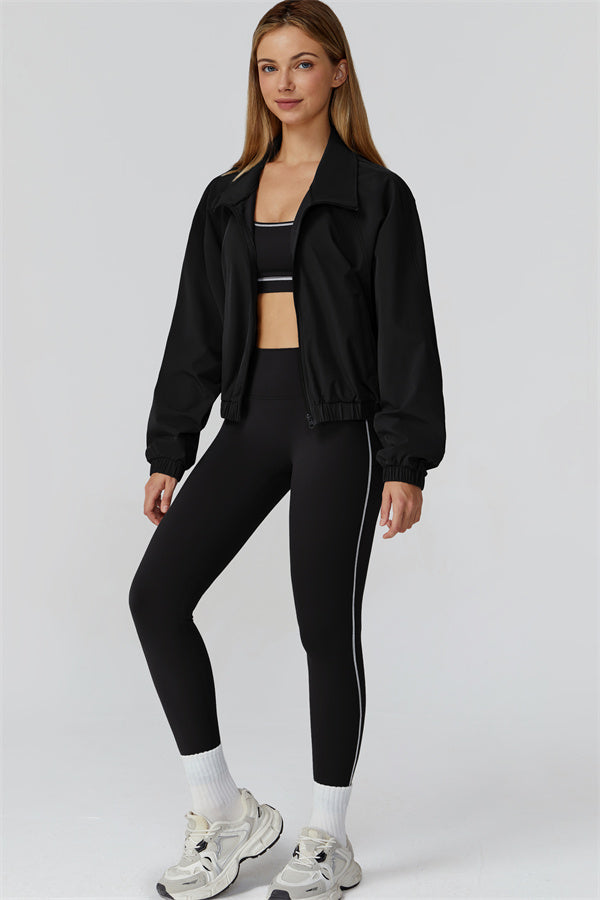 The Venus Zip Jacket Sports Bra Leggings 3-Piece Set