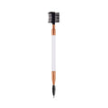 Single double-ended makeup brush and eyelash brush