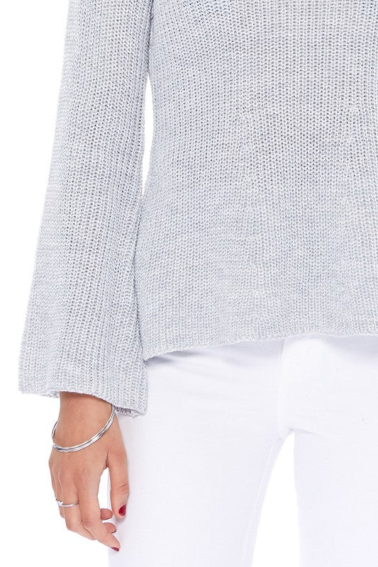 Light Weight Bell Sleeve All Season Sweater Top