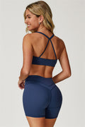 The Boost Crossback Sports Bra Enigma Shorts 2-Piece Set