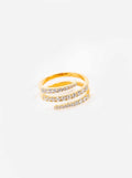 Stone Twist Adjustable Ring | Gold
