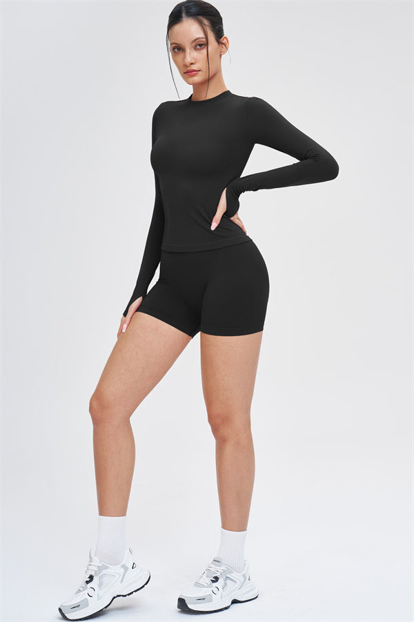 The Whim Long Sleeve T-shirt Shorts 2-Piece Set