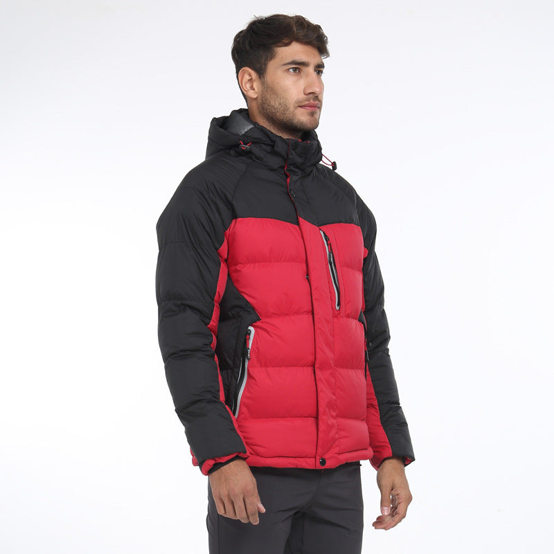Men's sports padded hooded warm cotton jacket