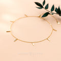 Simple And Colorless Small Strip Colored Gold Feet Chain