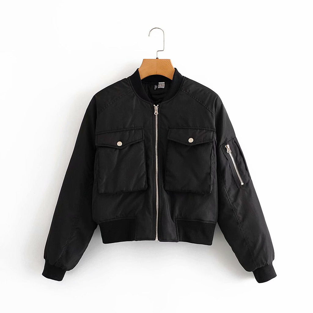Street Fashion Bomber Jacket Plus Cotton Coat