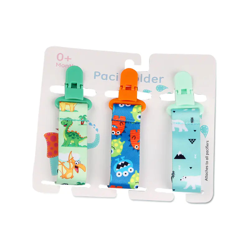 Cartoon Pattern Baby Pacifier Teether Pack of Three