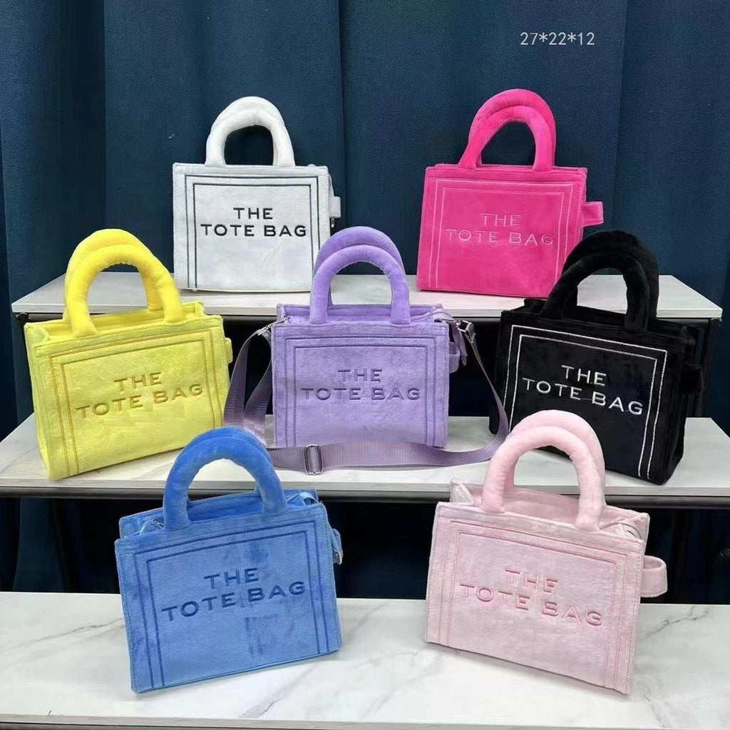 All-matching Fashion Plush Tote Handbag Women's Handbag