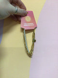 Pearl and Paperclip Layered Titanium Bracelet
