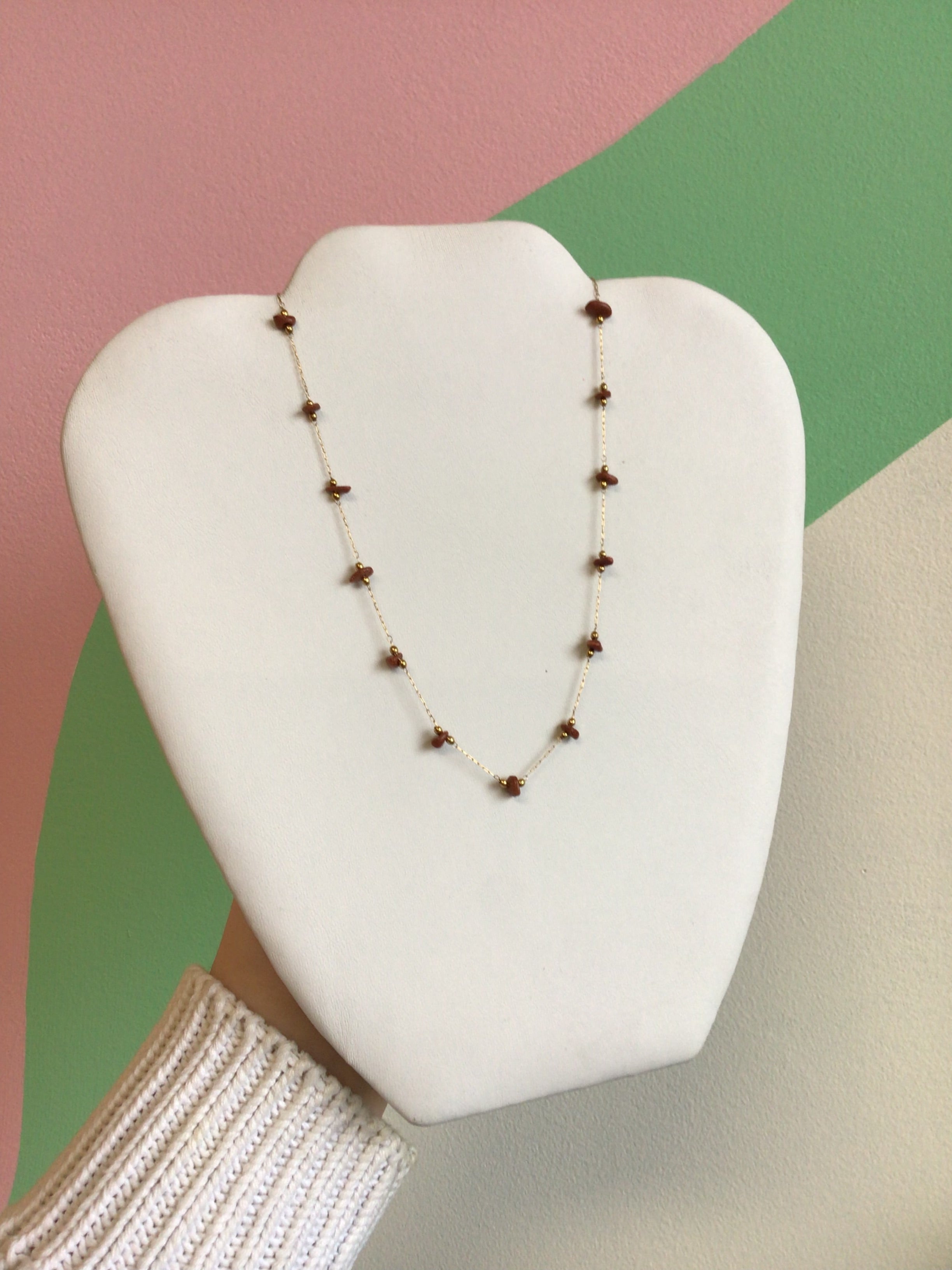 Delicate Stone Layering Necklace