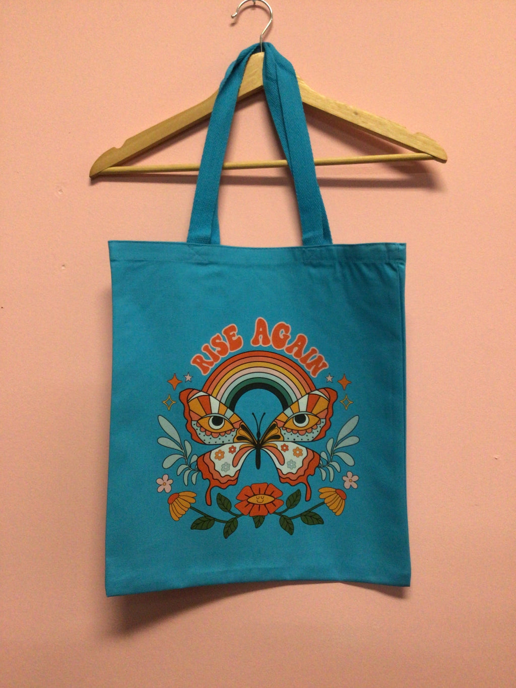 Colorful Graphic Print Tote bags