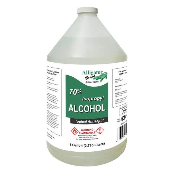 Alligator Brand 70% Isopropyl Rubbing Alcohol 1 Gallon 4-Pack