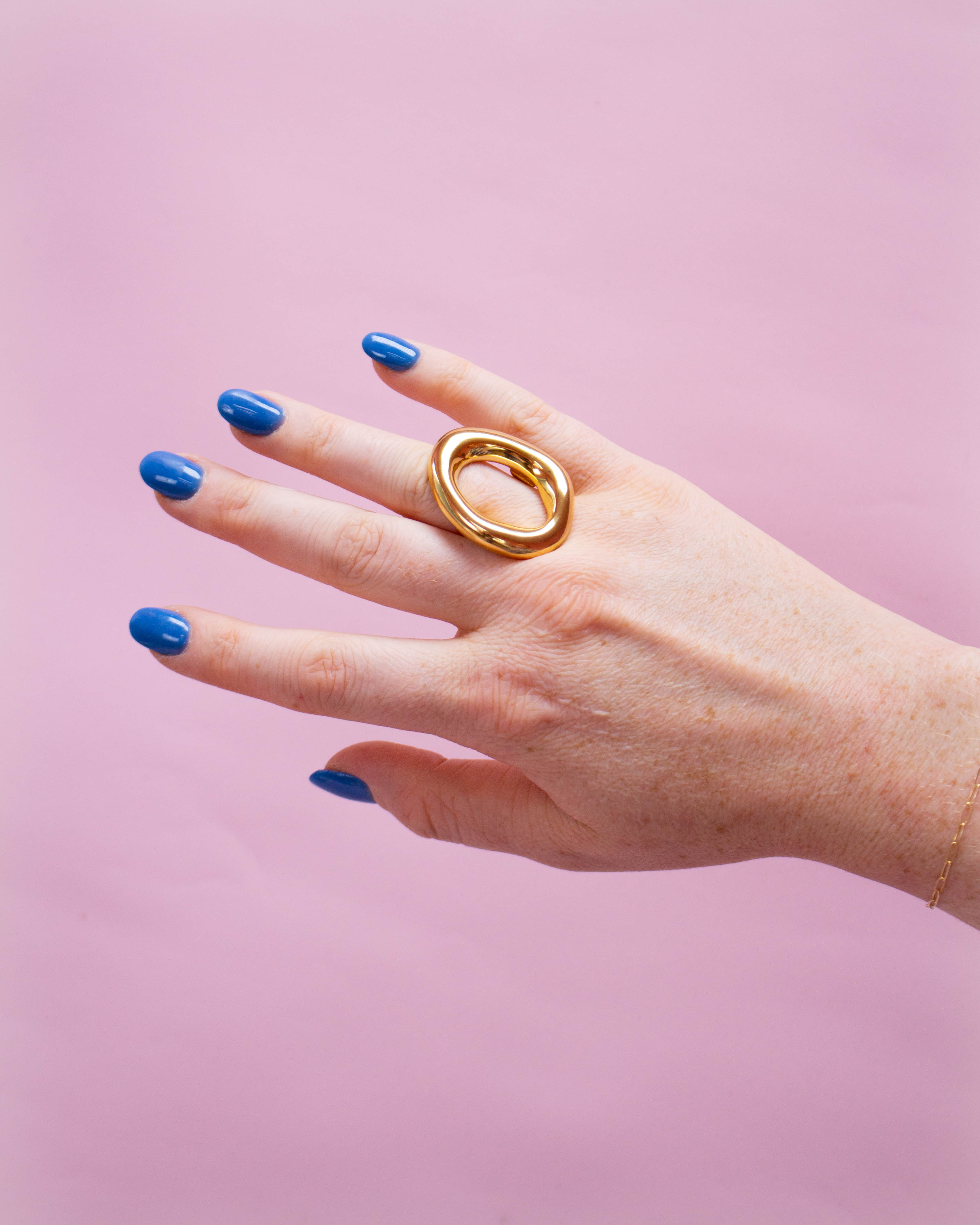 Titanium Organic Oval Ring