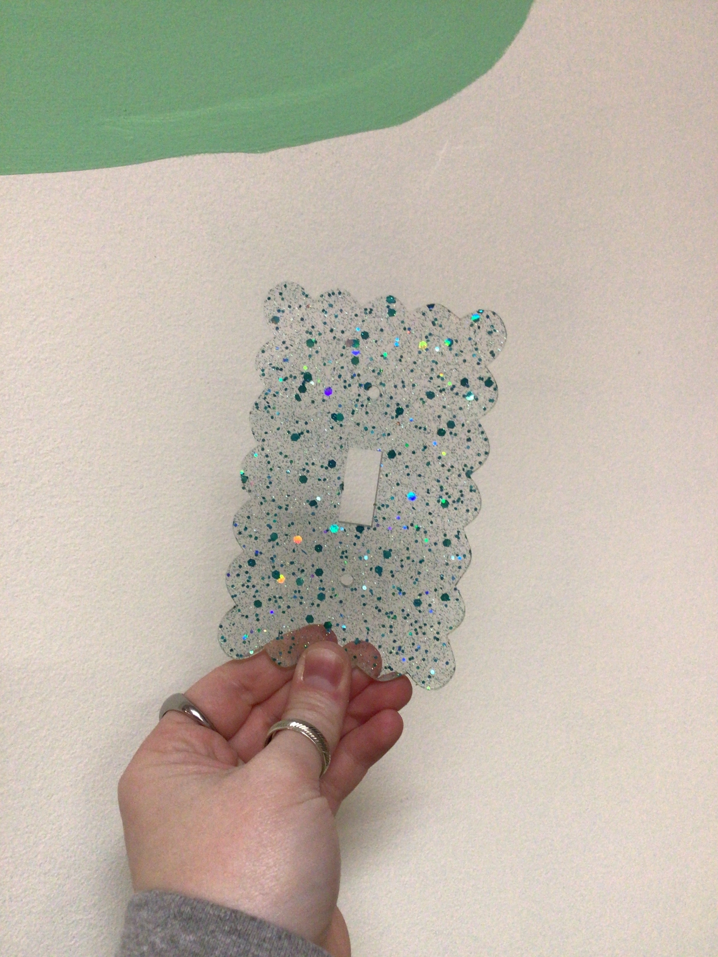 Aqua Sparkle Outlet Cover