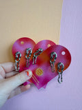 Silver Textured Organic Earrings