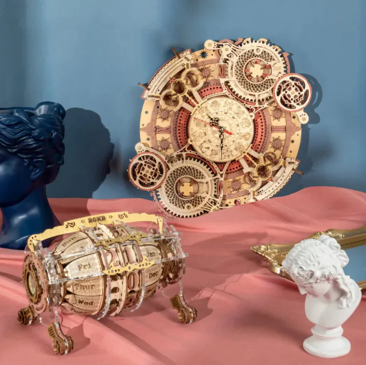 Wooden Calendar Clock Puzzle