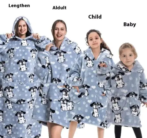 Lazy Blanket Hoodie Family Party Gift