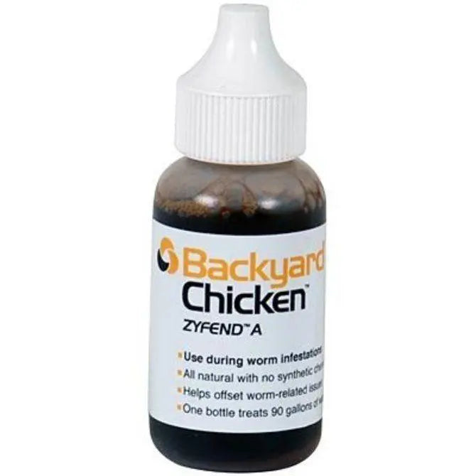Backyard Chicken Zyfend A Chicken Dewormer Poultry Remedy 30mL Treats 90Gal