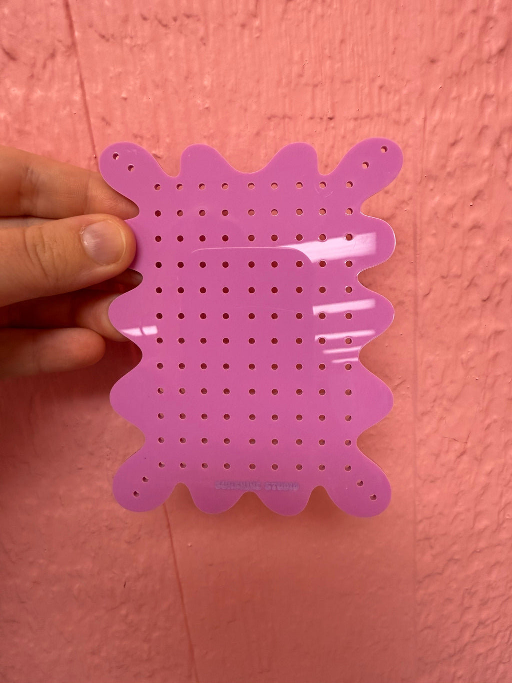 Matte purple travel earring holder