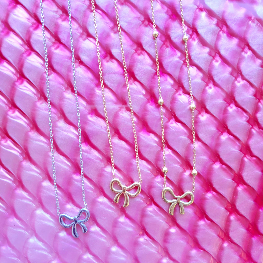 Tied Together Forever-Bow Necklace