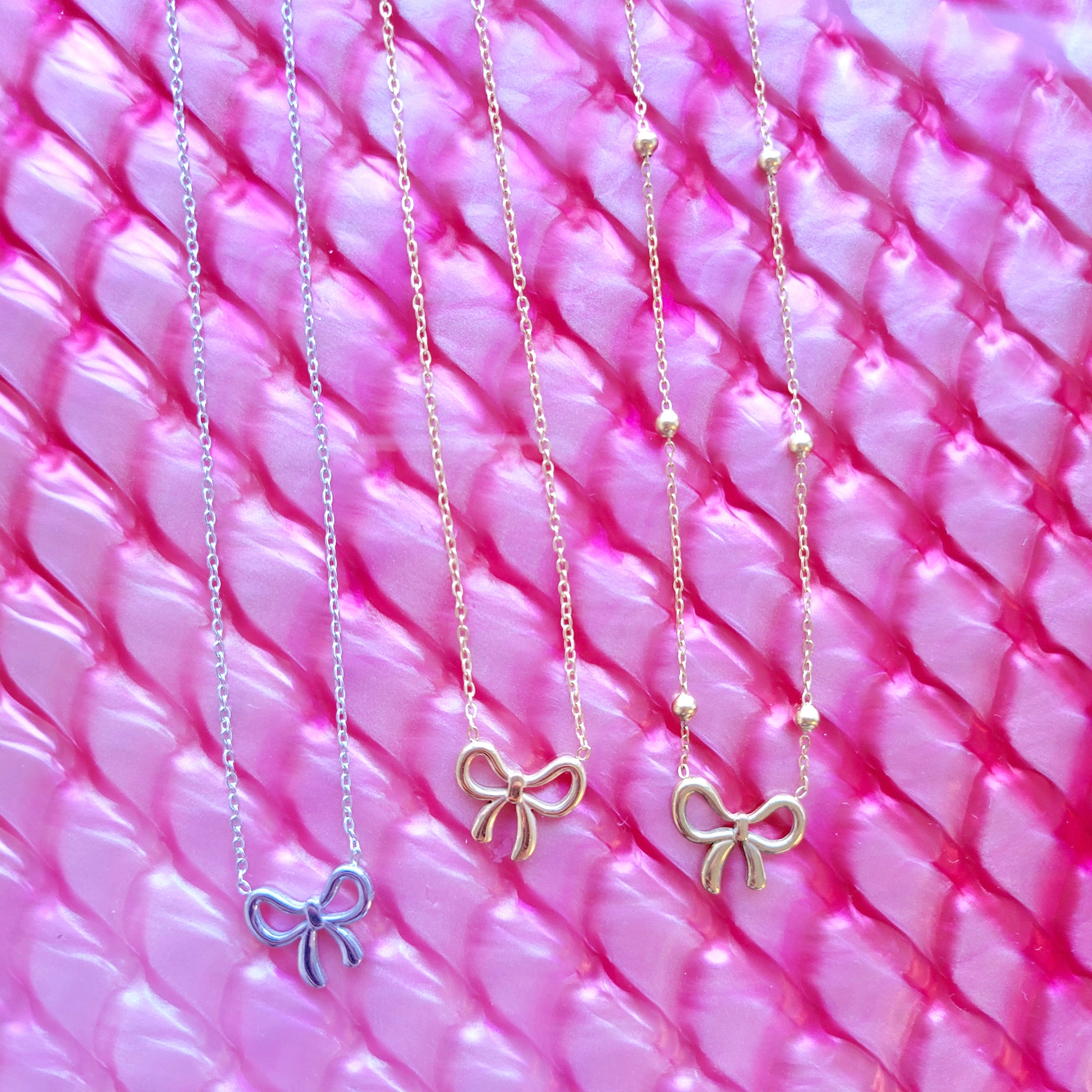Tied Together Forever-Bow Necklace