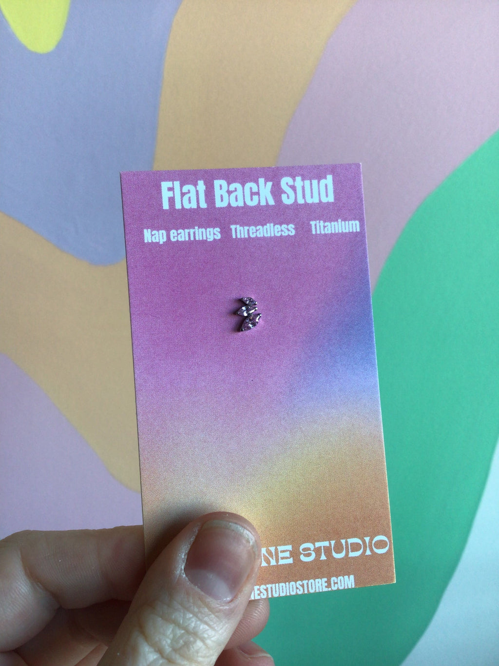 Trio Gem Titanium Flat Back
