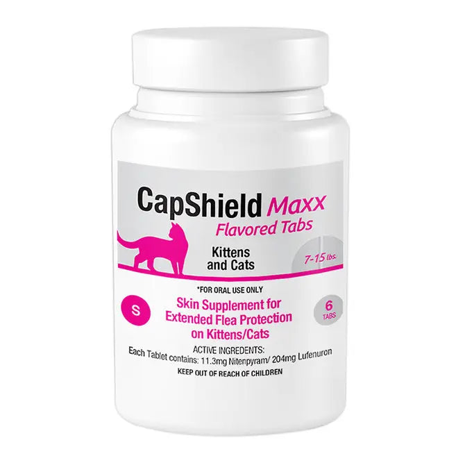 CapShield Maxx Flavored Tabs Flea Supplement For Cats and Kittens 7-15lb 6ct